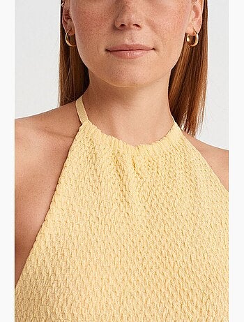 Top de alças halter em malha dilvin