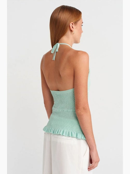 Top de alças halter em malha dilvin - Kiabi