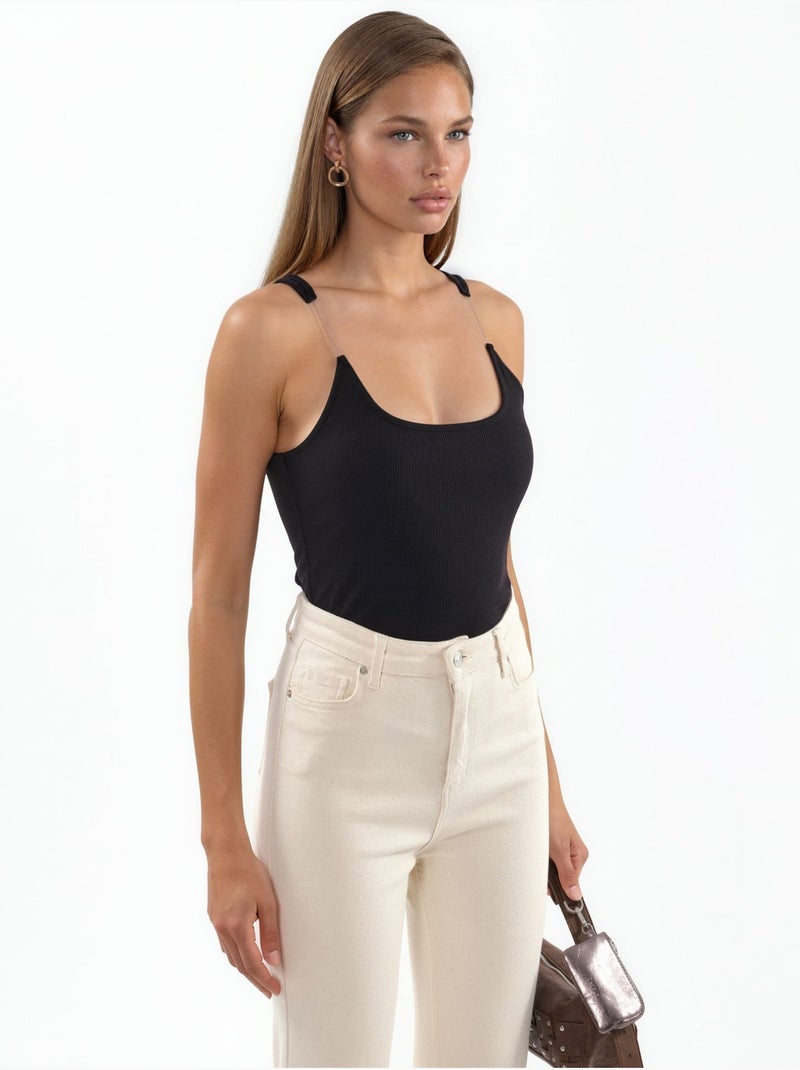 Top de alças invisíveis hiccup Preto - Kiabi