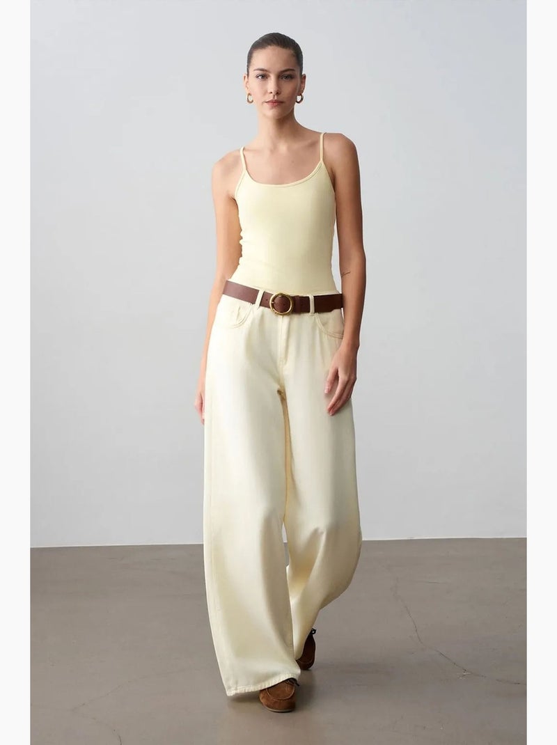 Top de alças justo dilvin Amarelo-limão - Kiabi