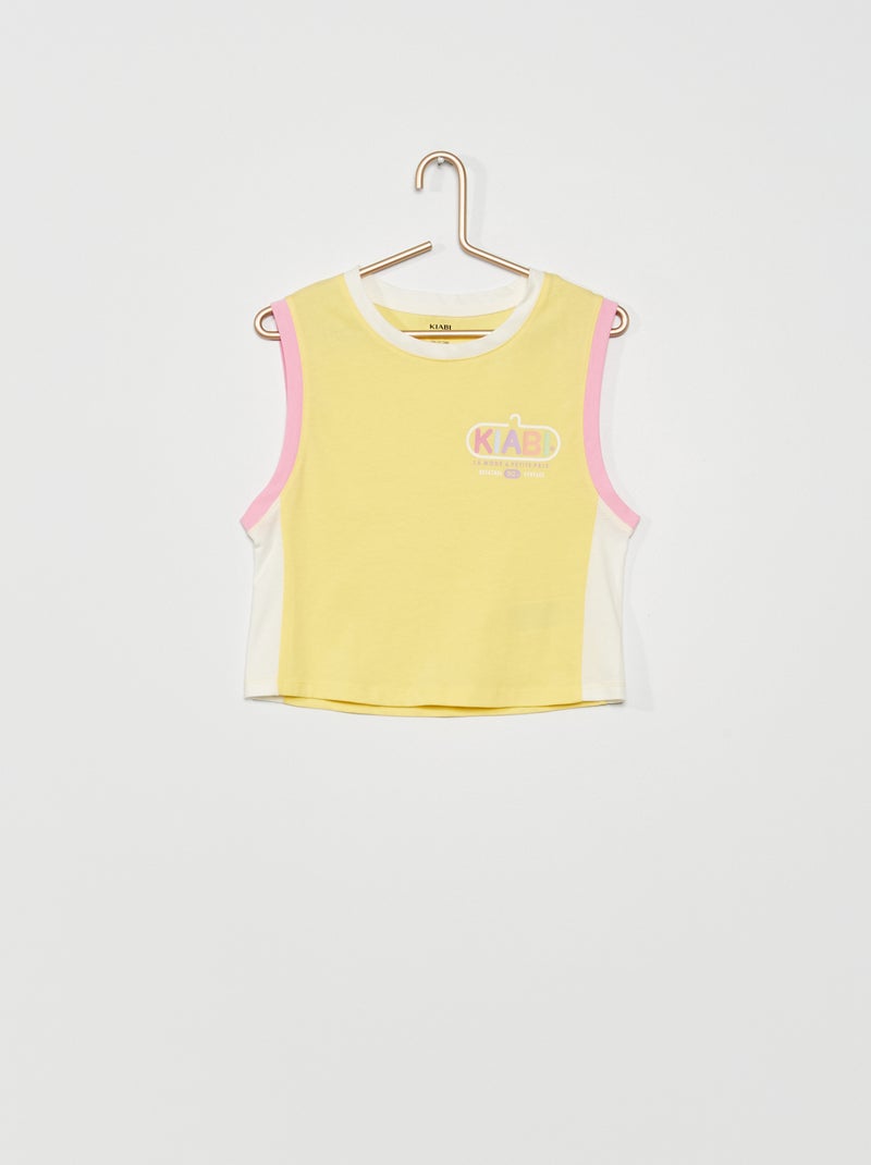 Top de alças 'Kiabi' 'Vintage AMARELO - Kiabi