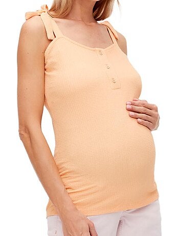 Top de Alças Laranja para Mulher Mamalicious Lilley