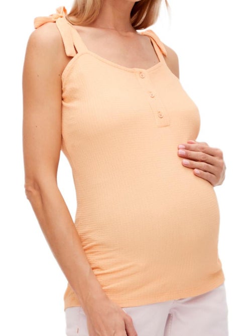 Top de Alças Laranja para Mulher Mamalicious Lilley - Kiabi Top de Alças Laranja para Mulher Mamalicious Lilley - Kiabi
