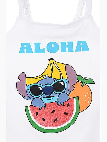 Top de alças lilo & stitch branco menina | licença oficial