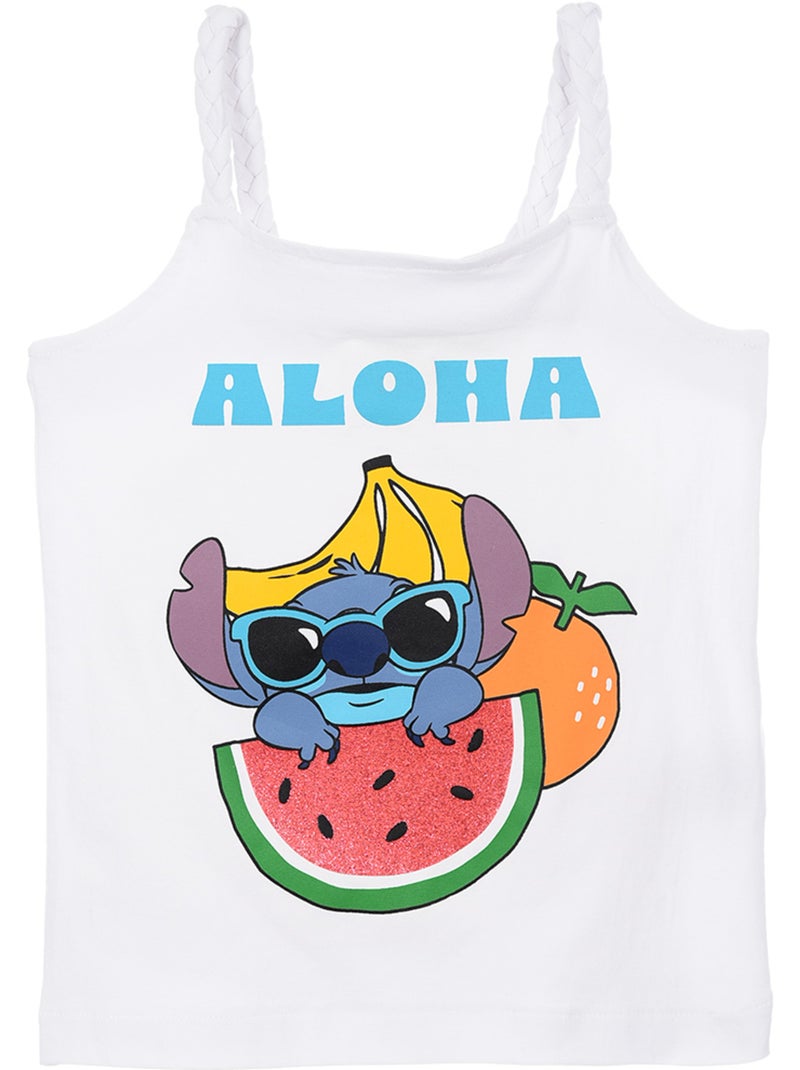 Top de alças lilo & stitch branco menina | licença oficial Branco - Kiabi
