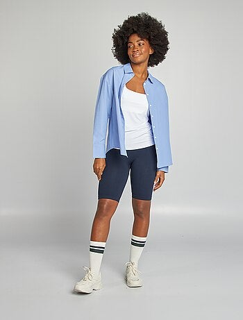 Top de alças liso para mulher com alças largas