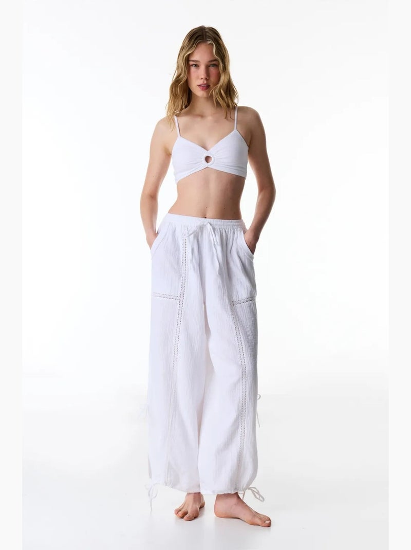 Top de alças penti Branco - Kiabi