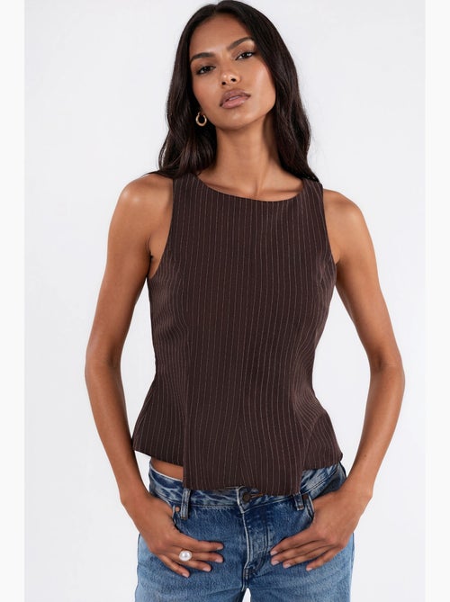 Top de alças peplum hiccup - Kiabi