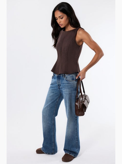 Top de alças peplum hiccup - Kiabi