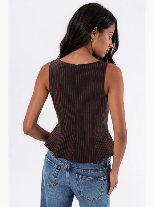 Top de alças peplum hiccup - Kiabi