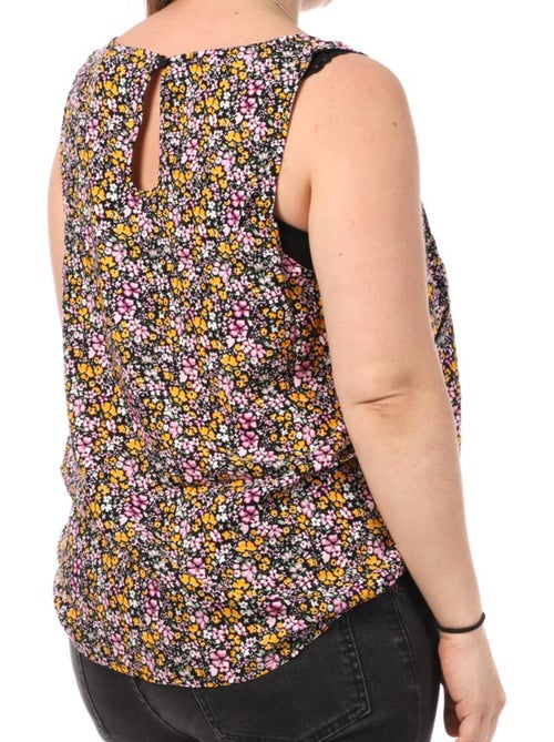 Top de Alças Vero Moda CURVE com Estampado Tigre Preto/Rosa para Mulher - Kiabi Top de Alças Vero Moda CURVE com Estampado Tigre Preto/Rosa para Mulher - Kiabi