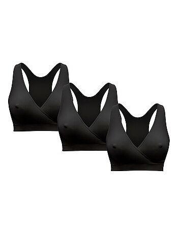 Top de amamentação keep cool - conjunto de 3 - branco - tamanho s - conforto para a noite