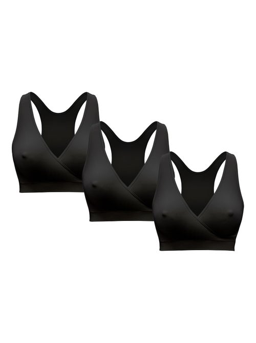 Top de amamentação keep cool - conjunto de 3 - preto - tamanho m - conforto para a noite - - Kiabi Top de amamentação keep cool - conjunto de 3 - preto - tamanho m - conforto para a noite - - Kiabi