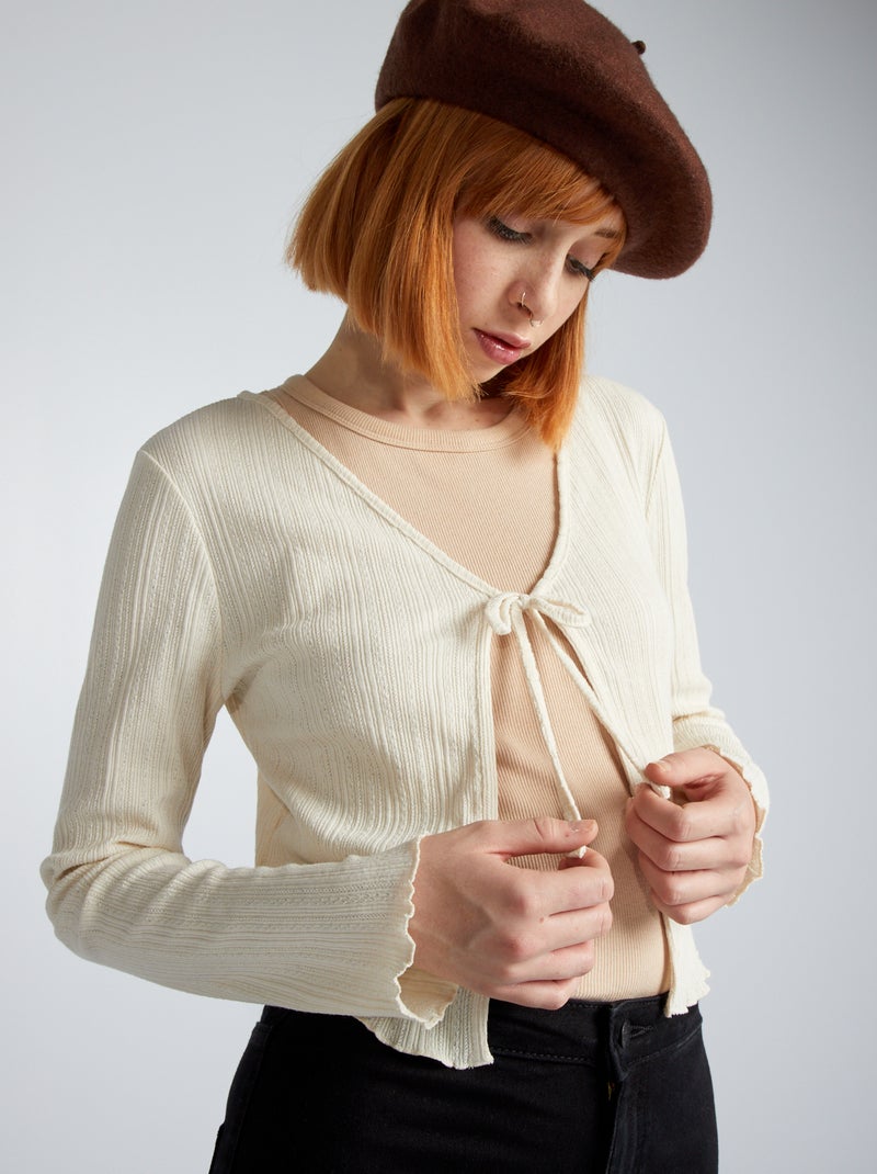 Top de atar BEGE - Kiabi