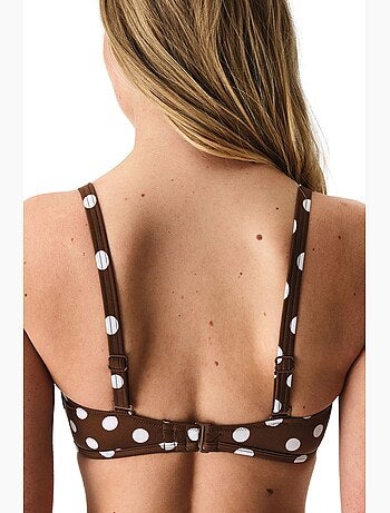 Top de biquíni bandeau polka dot lotus penti
