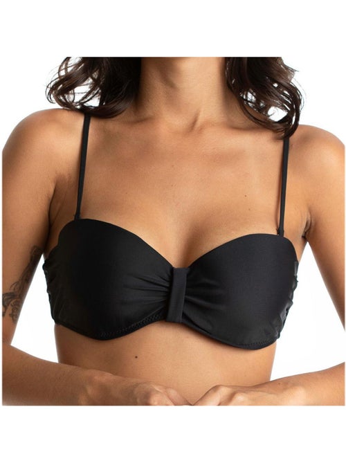 Top de Biquíni Bandeau Preto para Mulher Sun Project - Kiabi