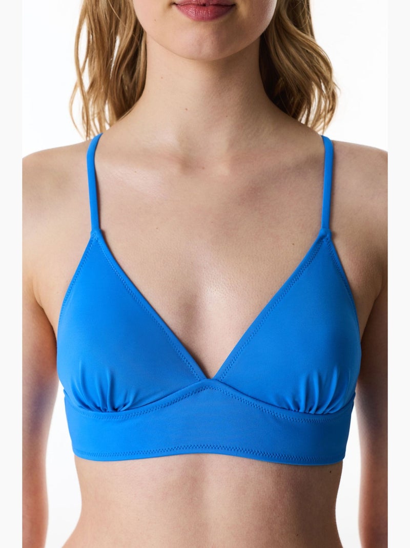 Top de biquíni bralette feminino penti Azul-elétrico - Kiabi