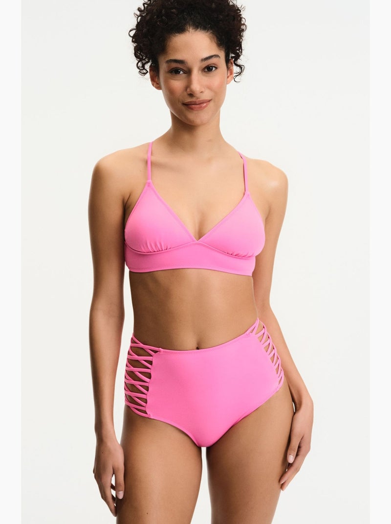 Top de biquíni bralette feminino penti Rosa-fluo/Solinotes - Kiabi