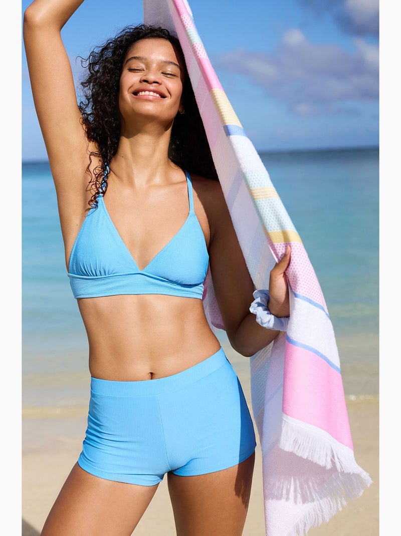Top de biquíni bubble bralette penti Azul-céu - Kiabi
