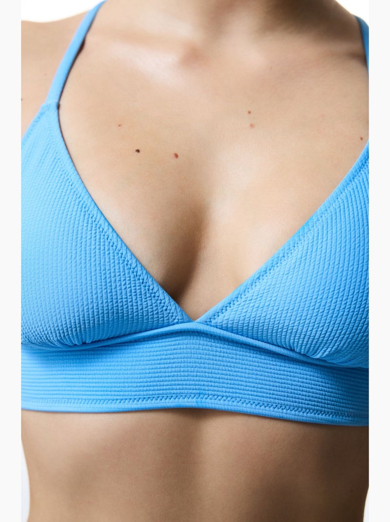 Top de biquíni bubble bralette penti Azul-céu - Kiabi
