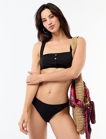 Top de biquíni com botões