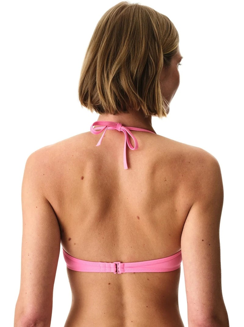 Top de biquíni com copa feminino penti Rosa-fluo/Solinotes - Kiabi