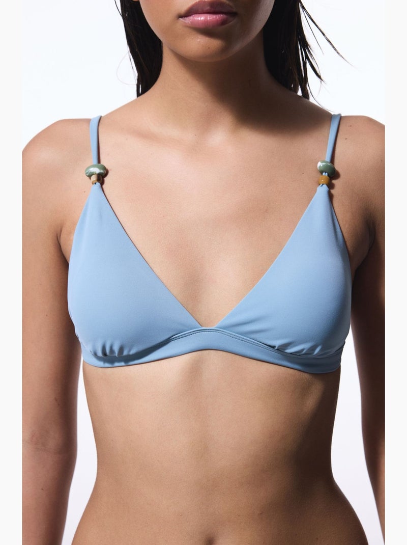 Top de biquíni feminino penti Azul-céu - Kiabi