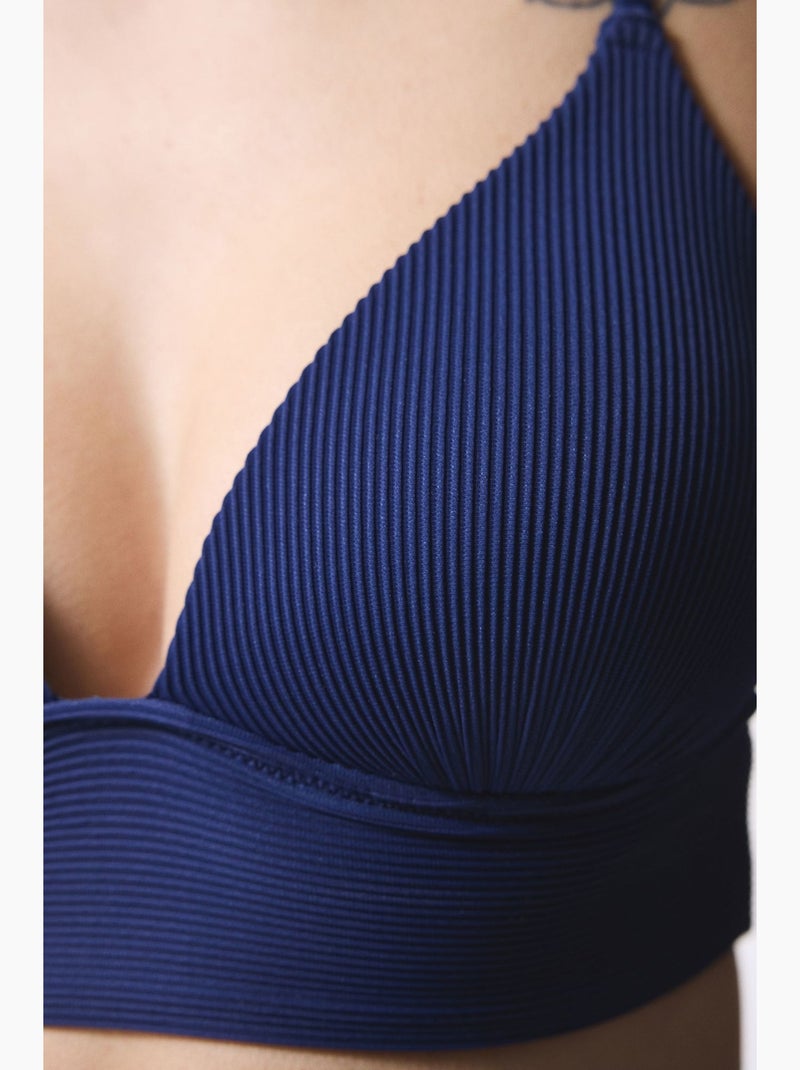 Top de biquíni feminino penti Azul-marinho - Kiabi