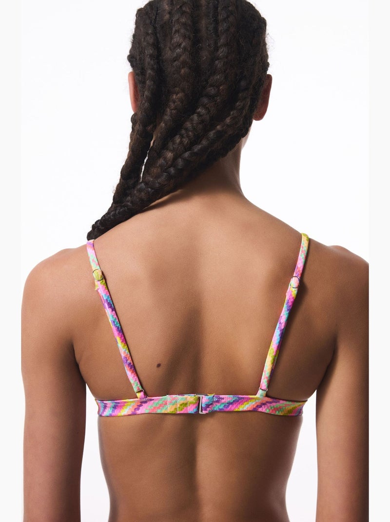 Top de biquíni feminino penti Rosa-fluo - Kiabi