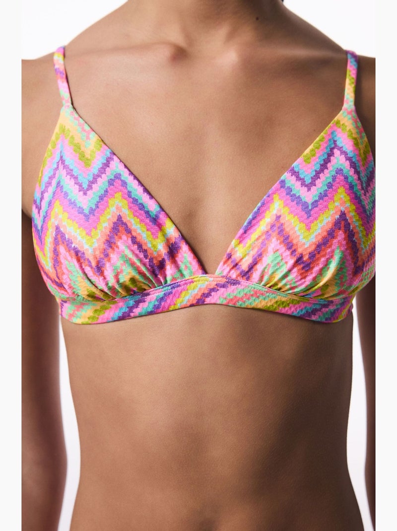 Top de biquíni feminino penti Rosa-fluo - Kiabi