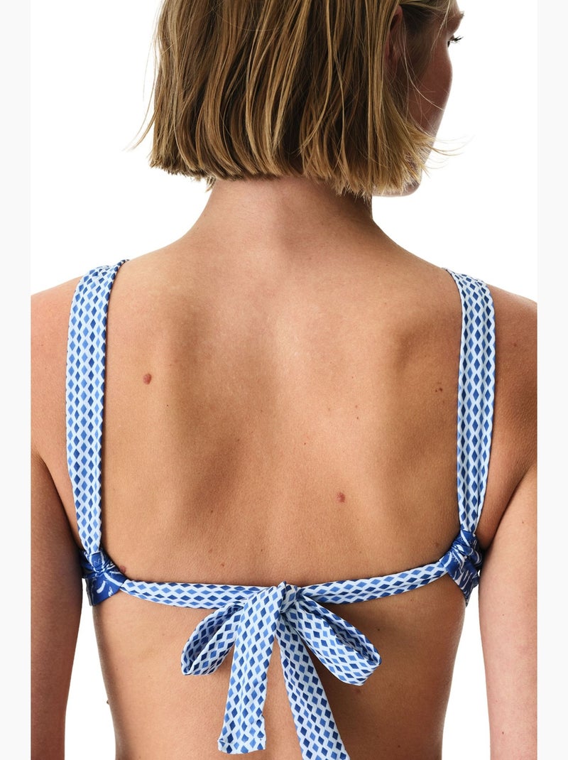 Top de biquíni floral giana penti Branco Azul - Kiabi