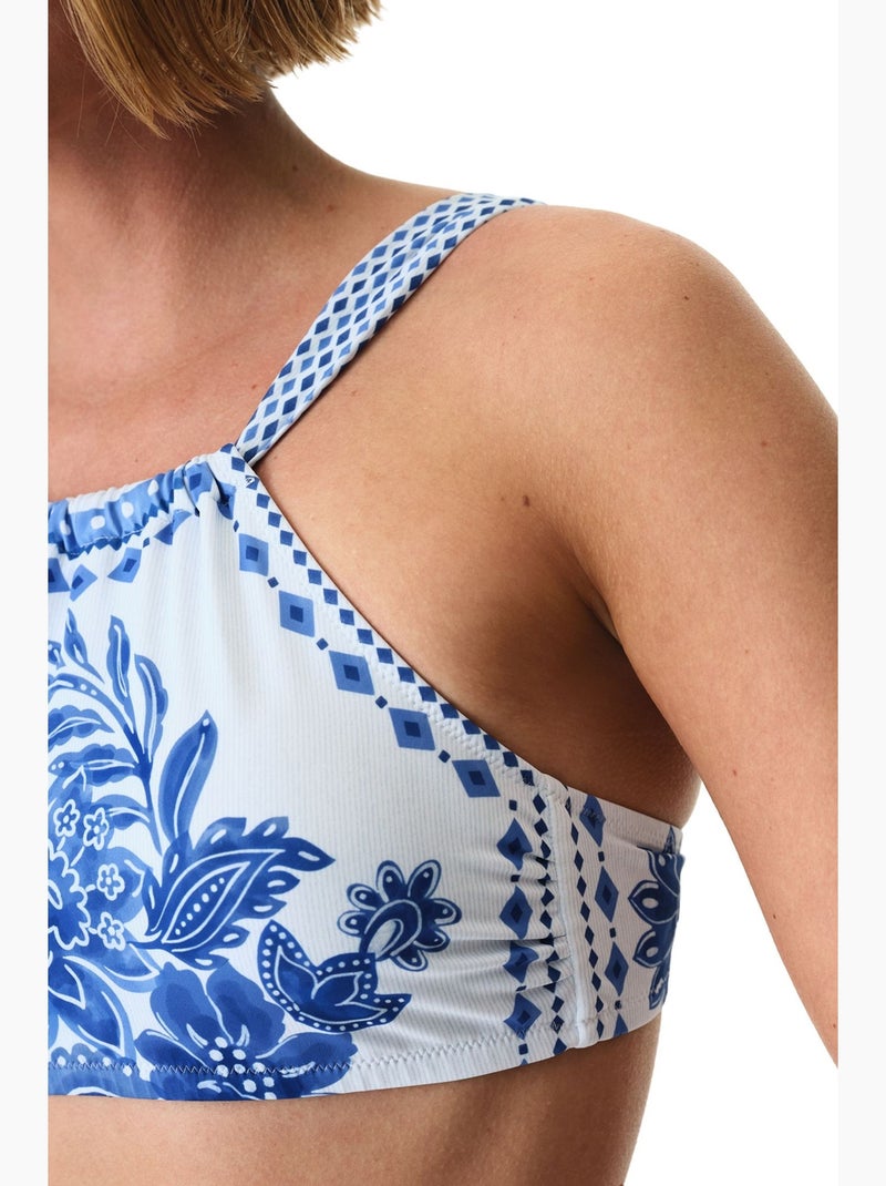 Top de biquíni floral giana penti Branco Azul - Kiabi