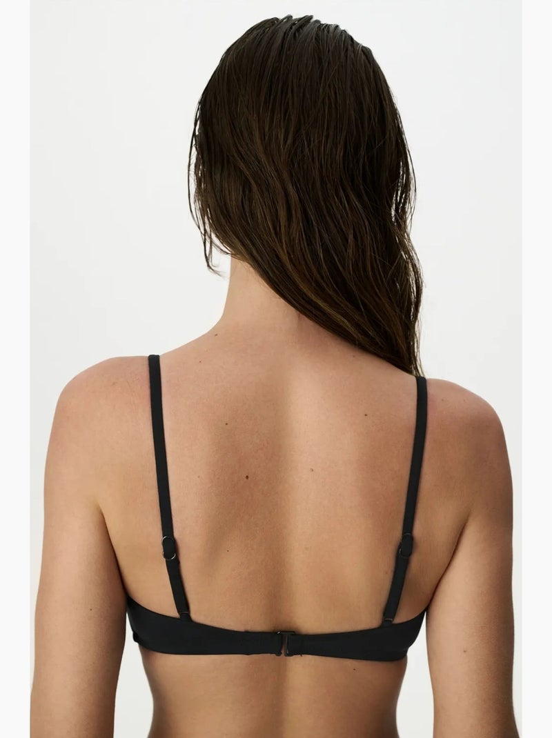 Top de biquíni frontal feminino penti Preto - Kiabi