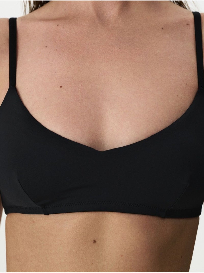 Top de biquíni frontal feminino penti Preto - Kiabi