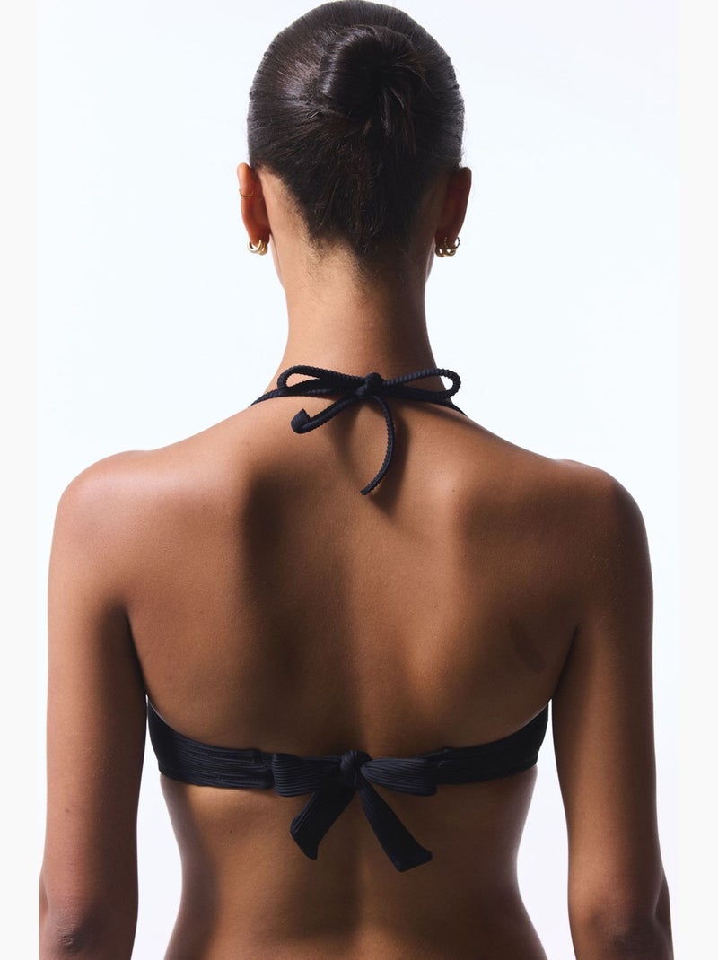 Top de biquíni nova tomara que caia penti Preto Branco - Kiabi