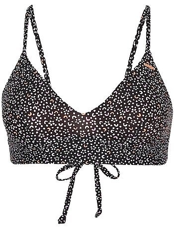 Top de Biquíni O'Neill Wave para Mulher Preto/Laranja