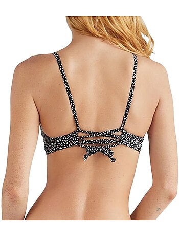Top de Biquíni O'Neill Wave para Mulher Preto/Laranja