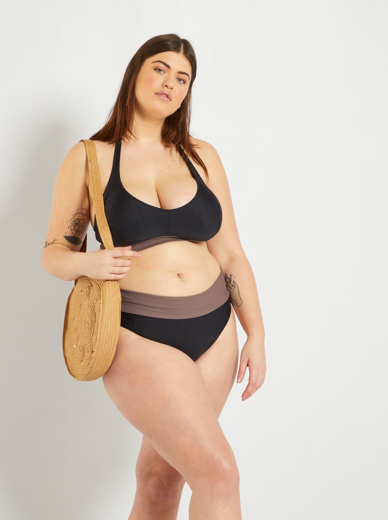 Top de biquíni Preto/ Cinza - Kiabi