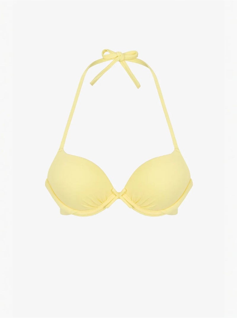 Top de biquíni push feminino penti Amarelo-limão - Kiabi