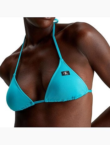 Top de Biquíni Triângulo Azul para Mulher Calvin Klein Jeans