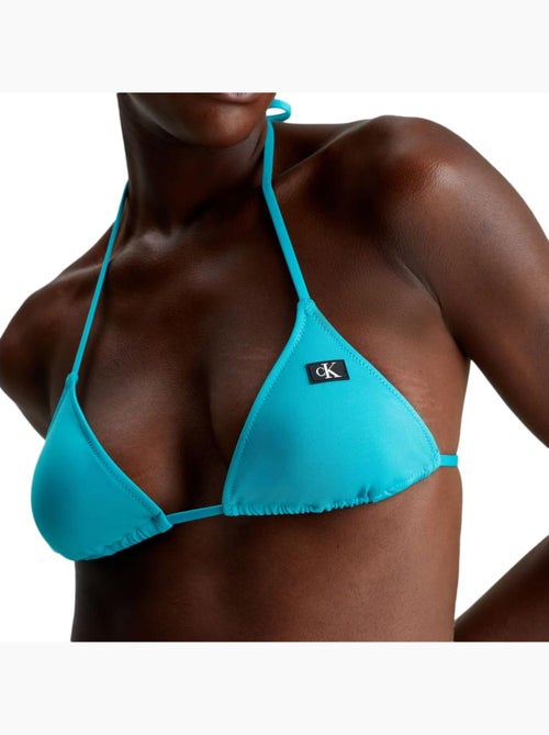 Top de Biquíni Triângulo Azul para Mulher Calvin Klein Jeans - Kiabi Top de Biquíni Triângulo Azul para Mulher Calvin Klein Jeans - Kiabi