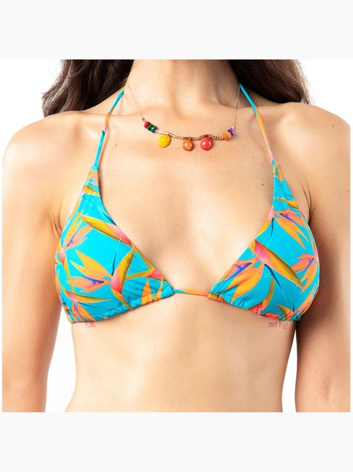 Top de Biquíni Turquesa Floral para Mulher Sun Project 2803 - Kiabi Top de Biquíni Turquesa Floral para Mulher Sun Project 2803 - Kiabi