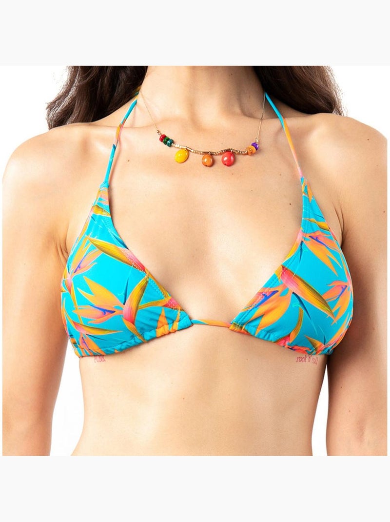 Top de Biquíni Turquesa Floral para Mulher Sun Project 2803 Azul-turquesa - Kiabi