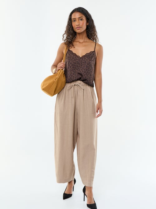 Top de cetim com renda - Kiabi