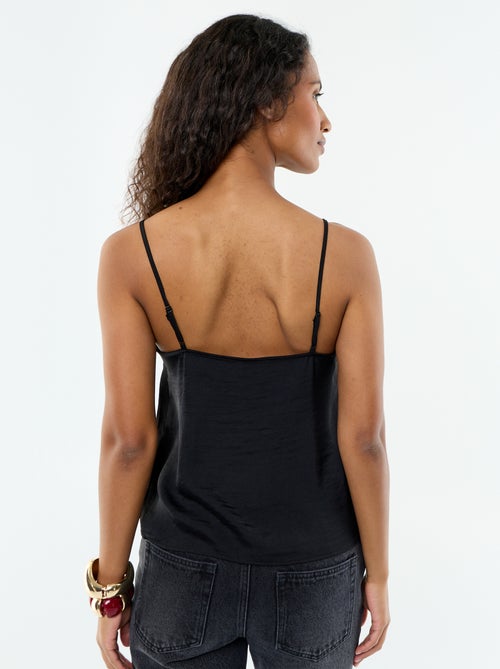 Top de cetim com renda - Kiabi