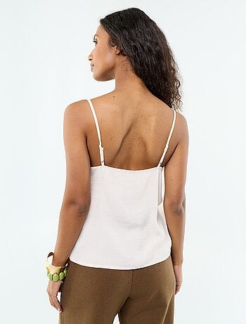 Top de cetim com renda