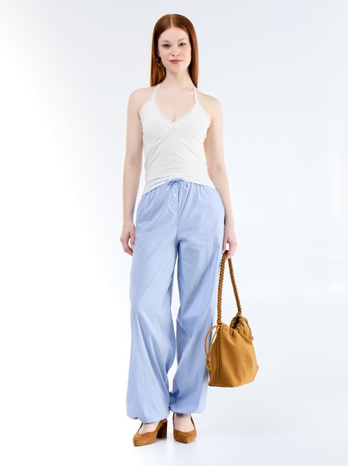 Top de costas nuas com renda - Kiabi