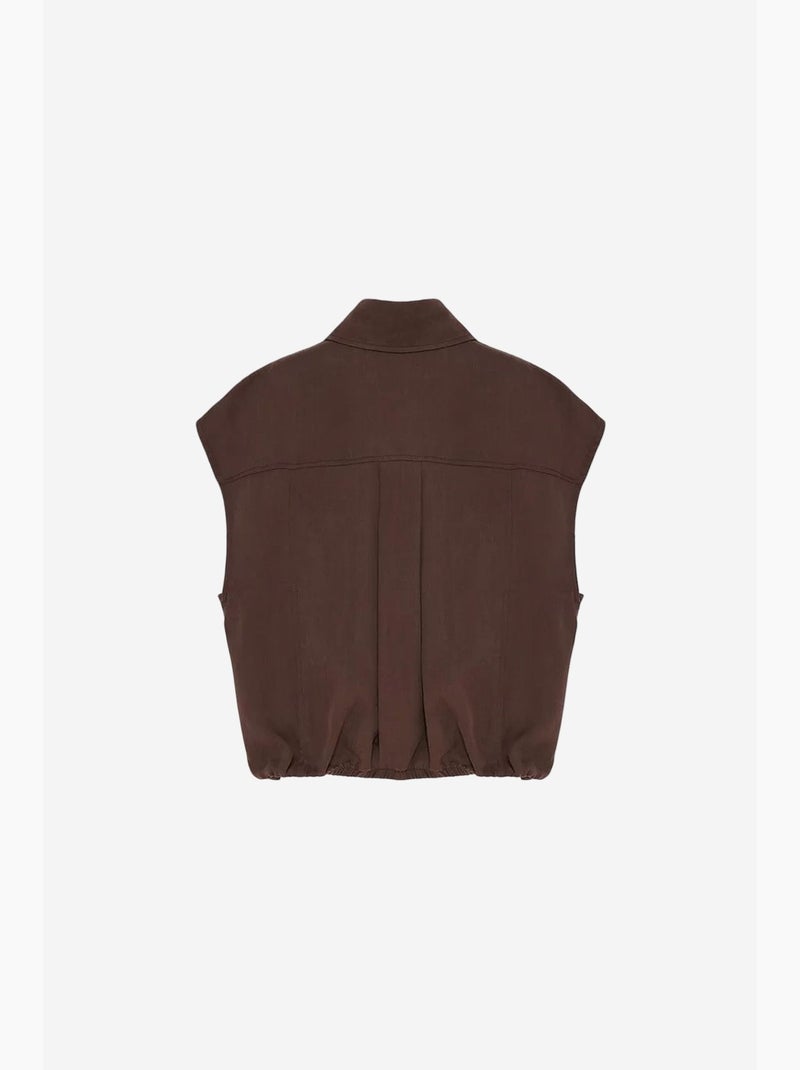 Top de crepe lyocell dilvin Castanho - Kiabi