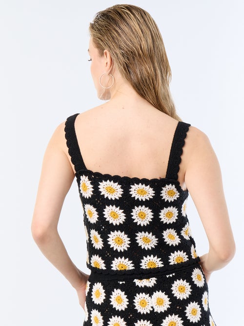 Top de croché com padrão - Kiabi