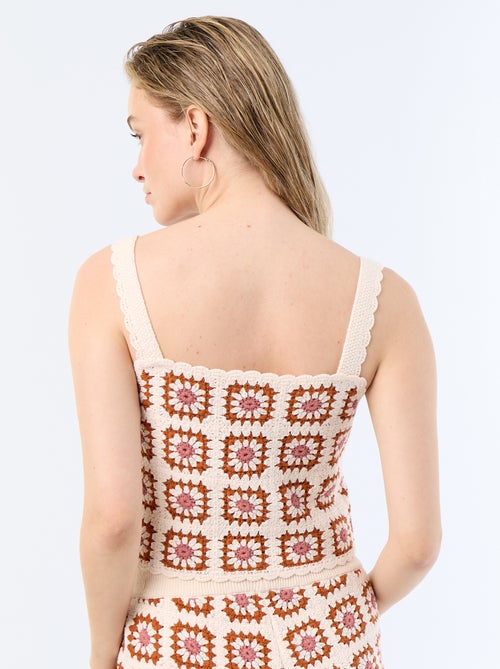 Top de croché com padrão - Kiabi